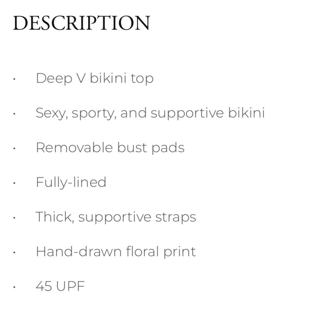 Deep V Bikini Top, Turquoise Rica — Size L - Picture 8 of 10